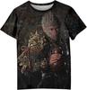 2024 Black Myth Wukong Color Printing Pattern Printing Short Sleeve T-Shirt Summer Men's and Women's Casual Versatile Fashion