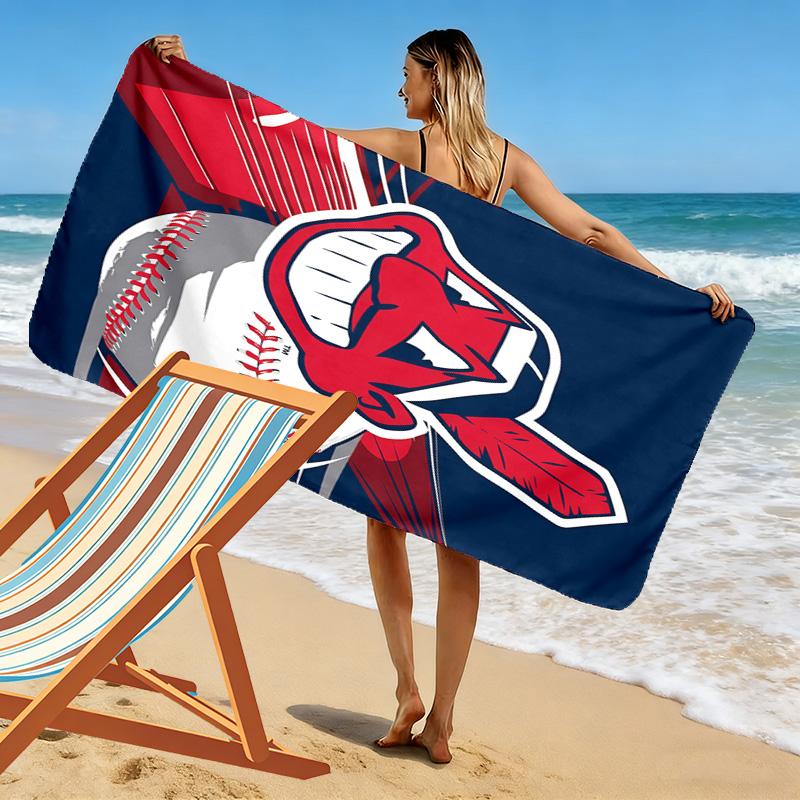 Asciugamano da Spiaggia Cleveland Indians, Asciugamano Grande Morbido ad Asciugatura Rapida per Spiaggia Campeggio Nuoto