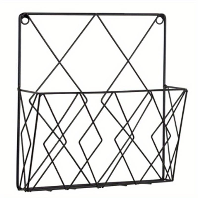 1PCS Metal Wall Mounted Magazines Newspaper Storage Rack for Home Office Books Newspapers Files Folder Display Stand