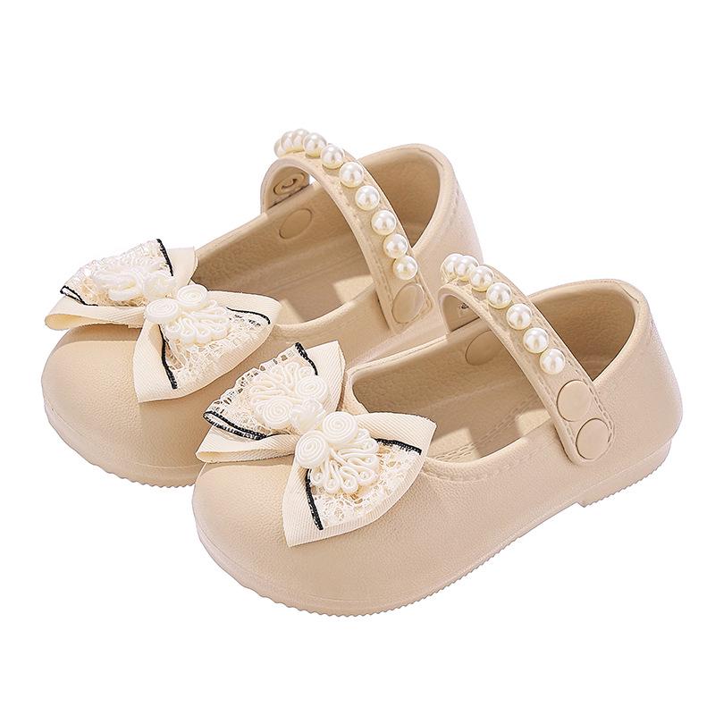 EVA Girls Princess Bow Loafers - Chinese Style, Soft Sole, Non-slip Shoes for Spring/Autumn