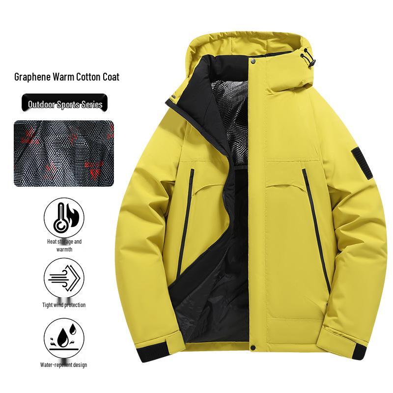 Winter 2025 Unisex Hooded Waterproof Windproof Cotton Jacket