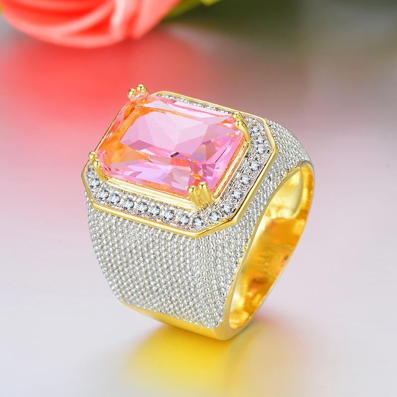 Sace Gems Luksuriøs kobberlegering sirkon bryllup forlovelsesring smykker gave