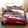 3D Digital Printing Three-Piece Anime Cars Quilt Cover Bedding Bedding Kit