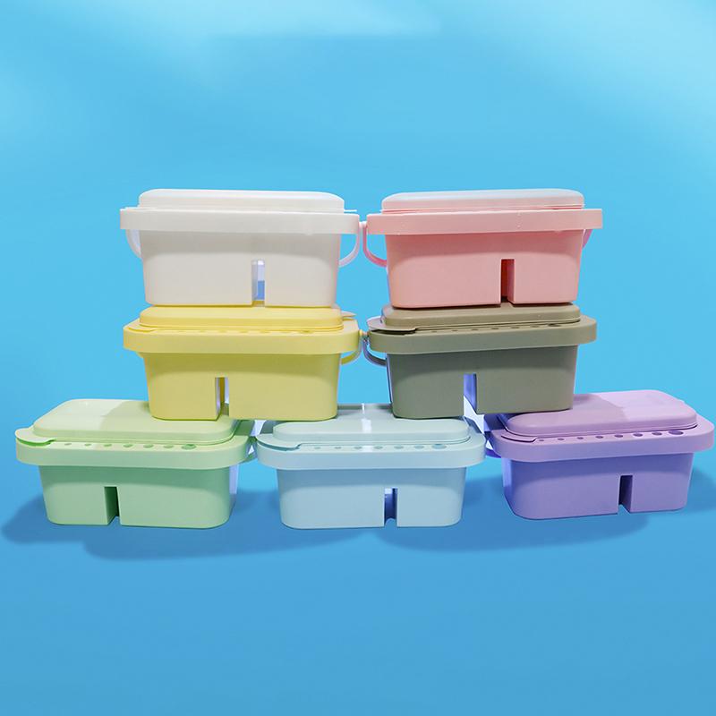 3 In 1 Paint Brush Cleaner Washer Multifunctional Painting Brush Washing Bucket Tool Basin Holder Tray Palette Lid