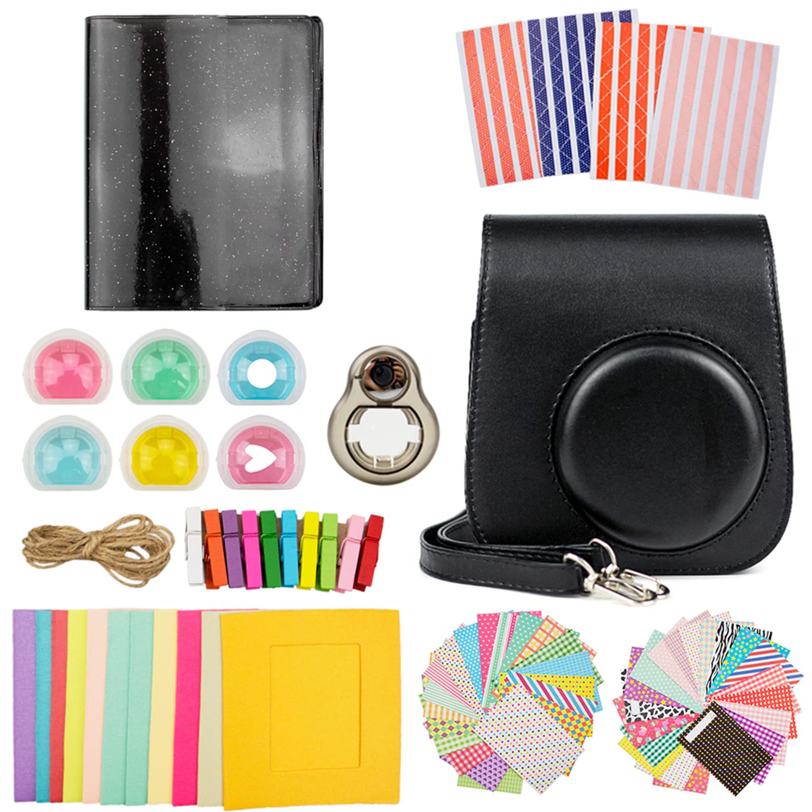 

kinokoo чехол для Fujifilm instax mini 11 чехол для камеры instax mini 11 набор аксессуаров из 8 предметов b (BK)