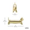 Officiell Umbra Katt Ringhållare, Guld, Smyckesförvaring, Accessoarförvaring, B3,7 x D12 x H5,3 cm