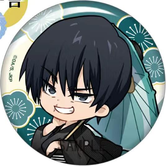 Anime Jujutsu Kaisen Merchandise Gojo Satoru Geto Suguru Fushiguro Toji Nanami Kento Ieiri Shoko Badge Pin Collection Official