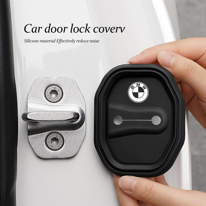 Capa de Silicone para Fechadura de Porta Adesivo Absorvedor de Choque Anti-Ruído para Carro Para BMW E46 E90 E60 F30 F10 E39 i3 i4 X1 X2 X3 X5 X4 X6 X7 M3 M4