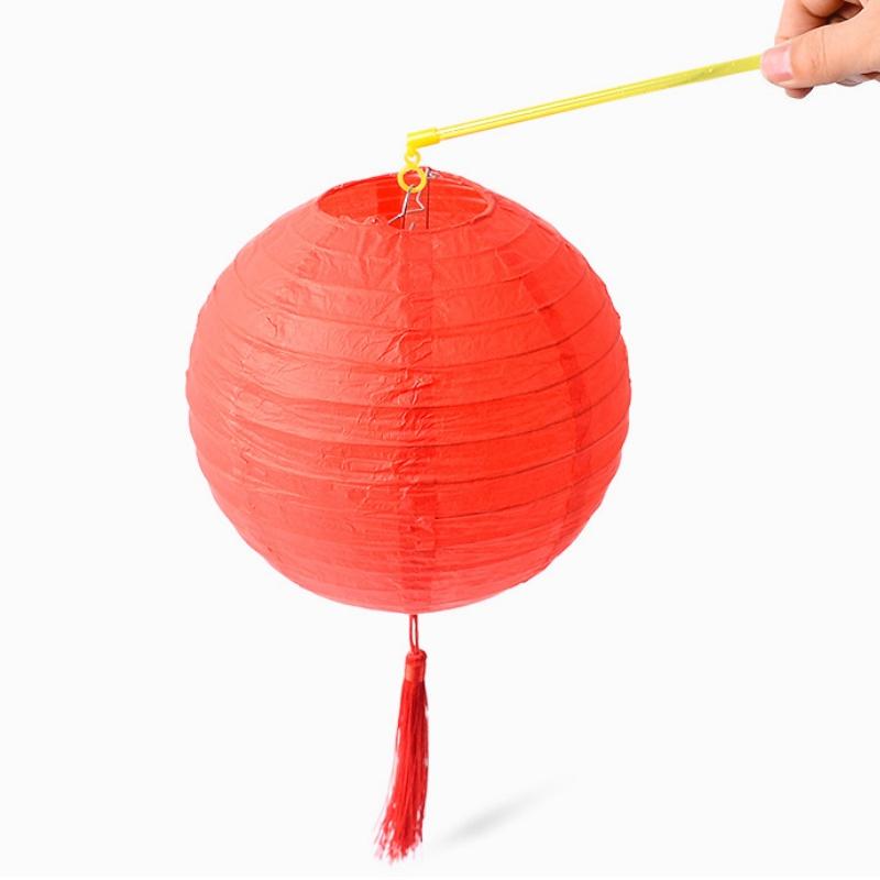 

5pcs Random Chinese New Year Decoration Round Paper Lantern for Wedding Party Decoration Christmas Holiday Supplies Paper Lamp random color