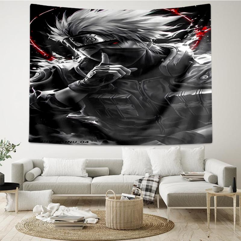 Dark Anime Character Printed Tapestry, for Bedroom,Livingroom, dormitory, Large Wall Decor, Fabric Decor Fan Birthday Gifts