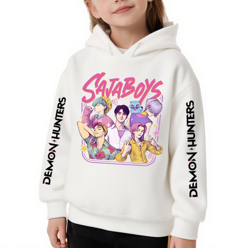 Autumn 3D Kpop Demon Hunter Saja Boys Printed Hoodies Fashionable Casual Sports Long Sleeved Children's Girl Hooded Sweatshirts