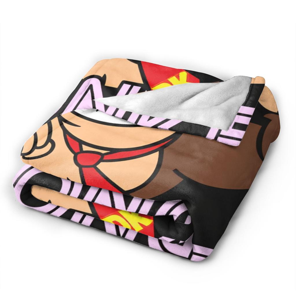 Super Warm BlanketStudents Travel Donkeyed Kongs Throw Blanket Flannel Bedspread For Couch Chair Funny Sofa Bed Cover