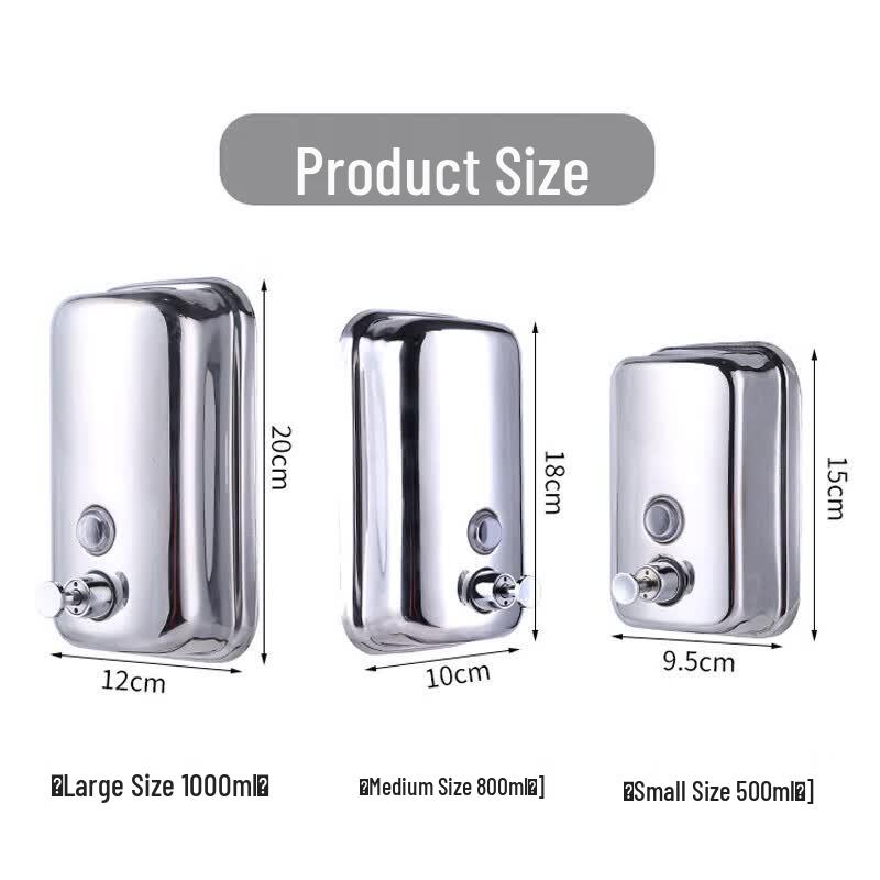 Haistick Manual Wall-Mounted Stainless Steel Soap Dispenser