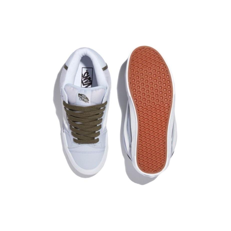 Vans Knu Fabric Leather Round Toe Lace-Up Mid-Top Casual Shoes Unisex Casual Shoes Blue VN000CQ9CHA1