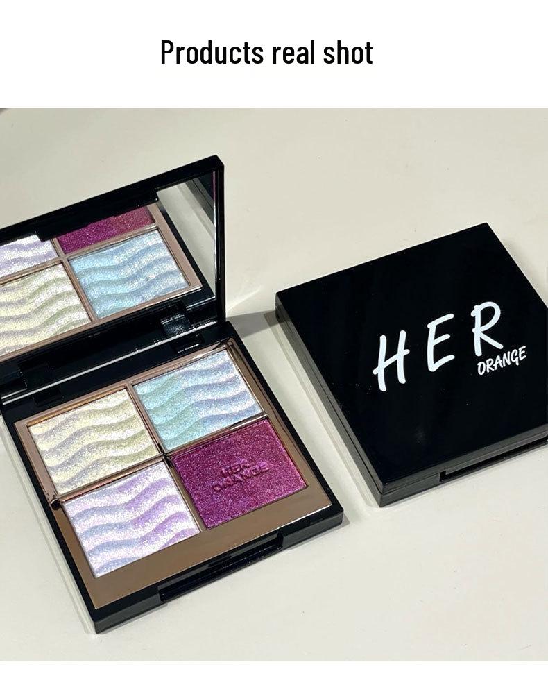 HERORANGE Color-Changing Dragon Eye Shadow Palette: Pearlescent, Super Sparkle, Color-Blocking Brightening Highlight Eyeshadows.