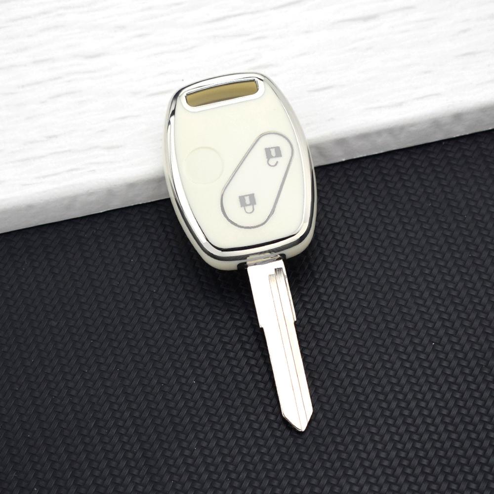 2/3/4 Button TPU Car Key Case Cover for Honda Fit CIVIC JAZZ CR-V Accord Pilot Freed StepWGN Insight Key Shell Bag Key Chain Set