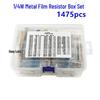 1475 Pcs 1% Accuracy 1/4W Metal Film Resistor Set with Common Through-Hole Five-Color Bands