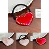 Chic Heart Shaped Rhinestone Hair Clip And Scrunchie Set For Stylish High Ponytails