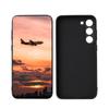 Airplane Travel Sky Luxury Black Phone Case For Samsung Galaxy S23 S24 S25 Ultra S22 Plus S21