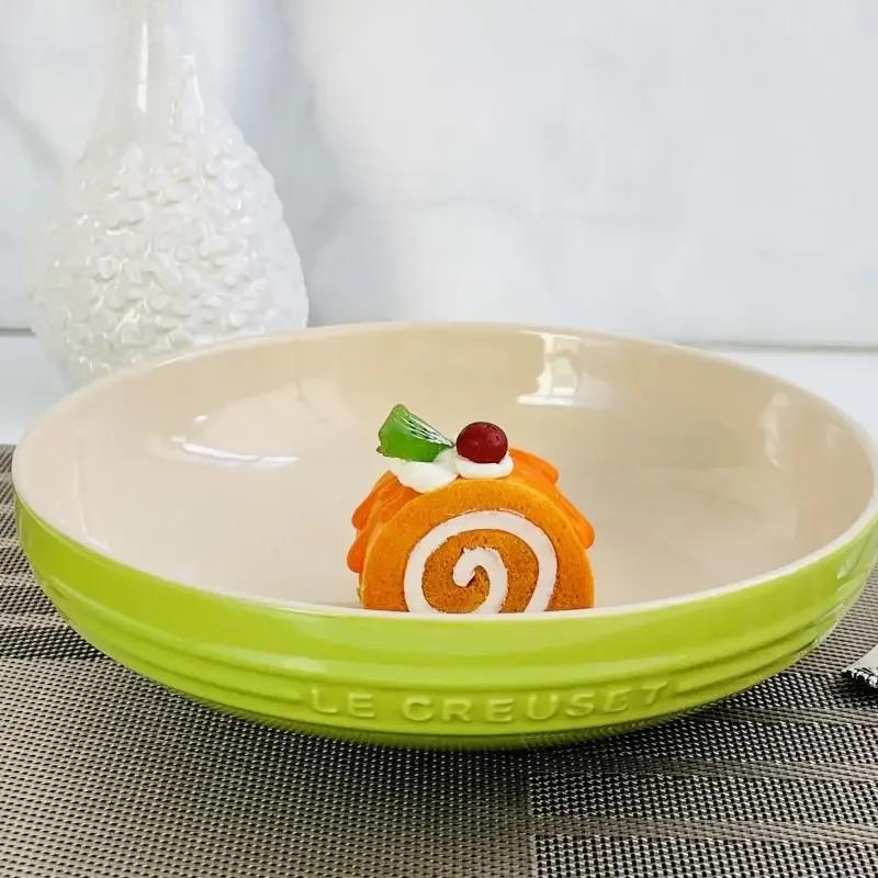 Francouzský 8palcový hluboký talíř na smaženou zeleninu s hlubokým dnem 20 cm průměr Výška 5,5 cm Jídlo Domácí nádobí