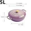 30cm Enameled Cast Iron Dutch Oven with Loop Handle 5L Saucepan Heavy Soup Pot Casserole Dish Kitchen Utensil Enamel Braised Pot
