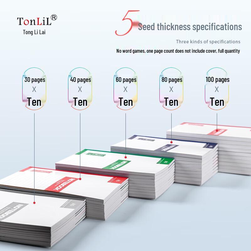 TonLiL B5 Soft Cover Office Notepad (10-Pack)