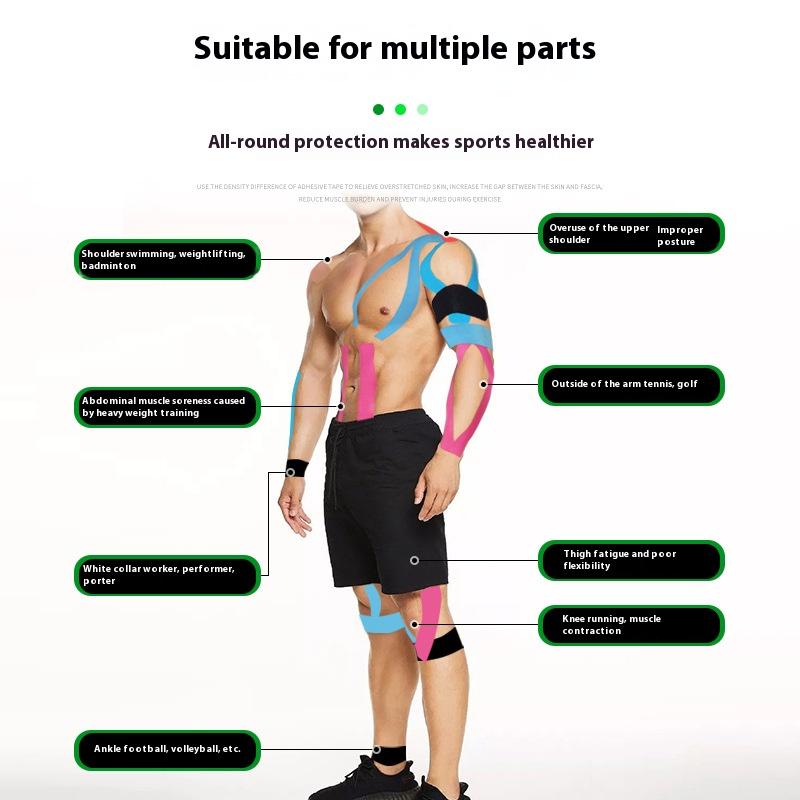 5M 1/3/5/10Pc Sport Cotton Elastic Self Adhesive Bandage Permeability Waterproof Kinesiology Straps Medical Strain Protection