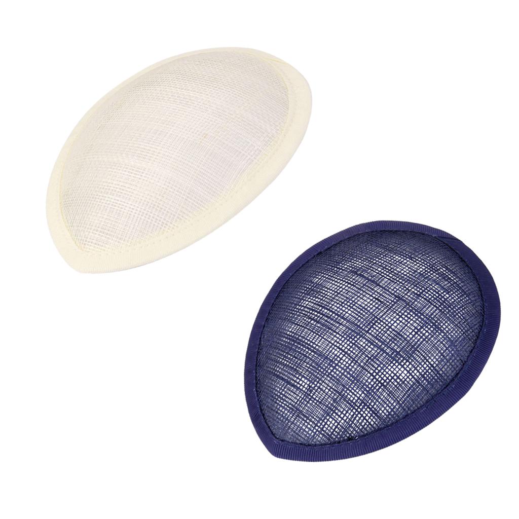 2pcs Hat Fascinator Millinery Base TearDrop Craft DIY 13cm 6 Color