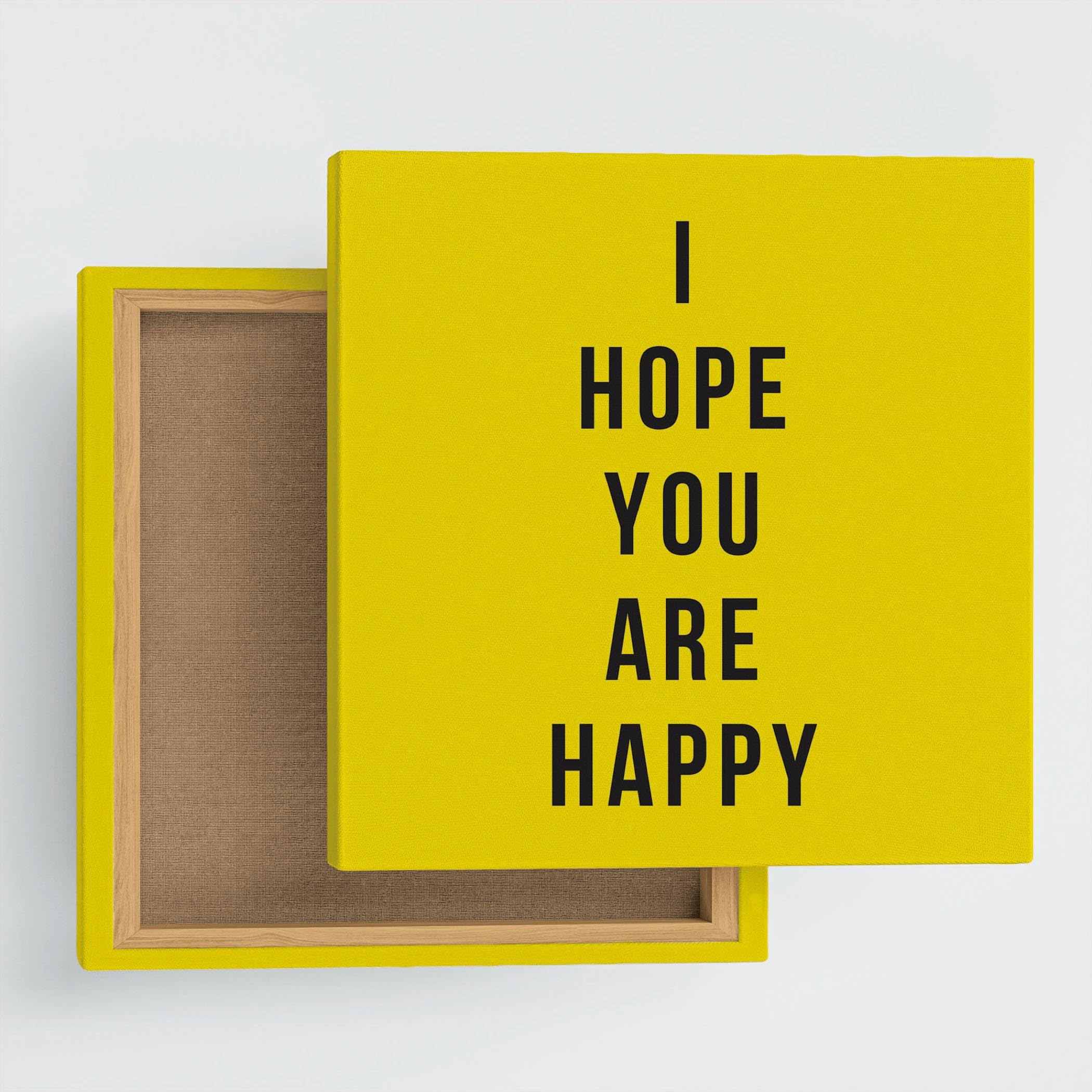 

Простая типографическая художественная панель, 30 см x 30 см, Сделано в Японии, Постер, Стильный декор интерьера, Декор гостиной, Желтый, Счастливое искусство, Тканевая панель,