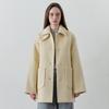 Bringmythings Hairy Alpaca Oversized Half Coat _Lemon