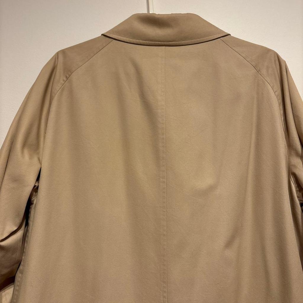 Used 80s UK-made Burberrys Single-Sleeve Balmacaan Trench Coat