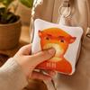 Cow Plush Keychain Pendant with Press-to-Play Sound, Cute Voice Keyring for Bags and Backpacks