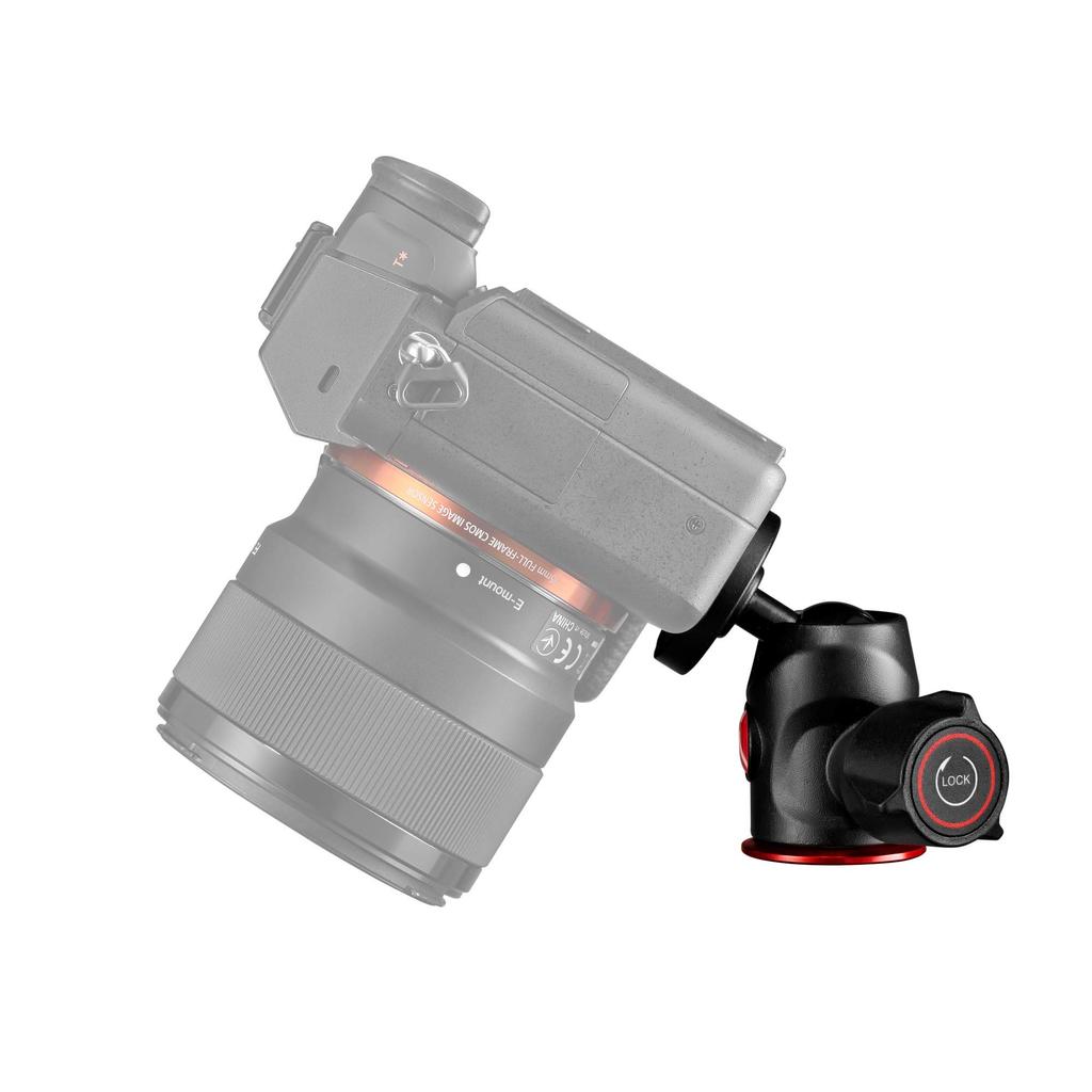 Manfrotto MH492-BH Center Ball Head, Camera Head, 140g, 5kg Load Capacity, 1/4-inch Screw Mount, Cloth Included, JP A00065BMN