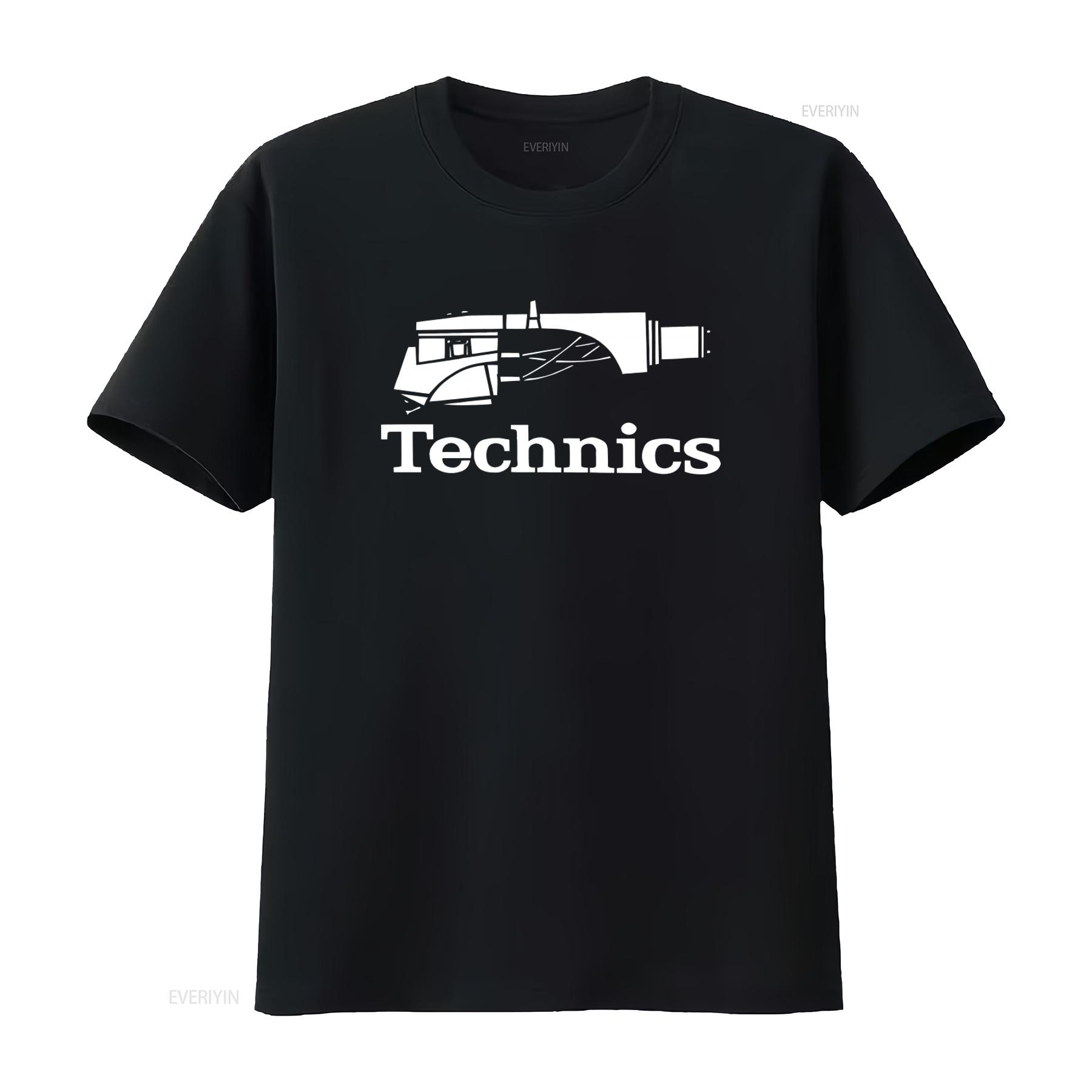 

Technics Audio Company Logo Mens Black T Shirt Stylish Design Comfortable Fit Available in Sizes S 5XL vintage Washed Unisex 4XL