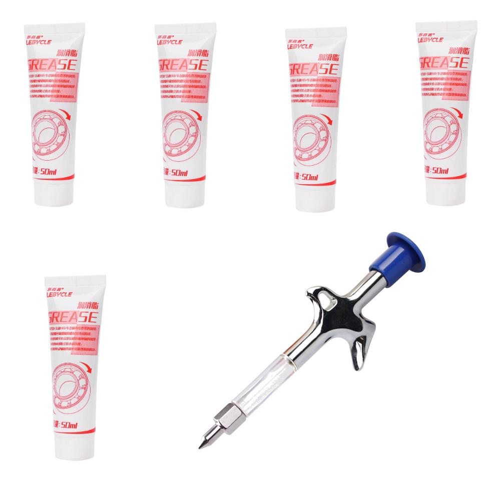 1-5PCS Mountain Bicycle Lubricant Aluminum Grease Gun Aluminum Alloy MTB Bike Bearing Bicycle Oil Lubricant Cycling Accessories