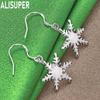 Stříbrný přívěsek 925 Sněhová vločka Piercing Náušnice Módní kouzlo Svatební šperky