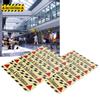 2 Set Distancing Floor Warning Decals Safety Floor Sign Marker for Mall School Public Area