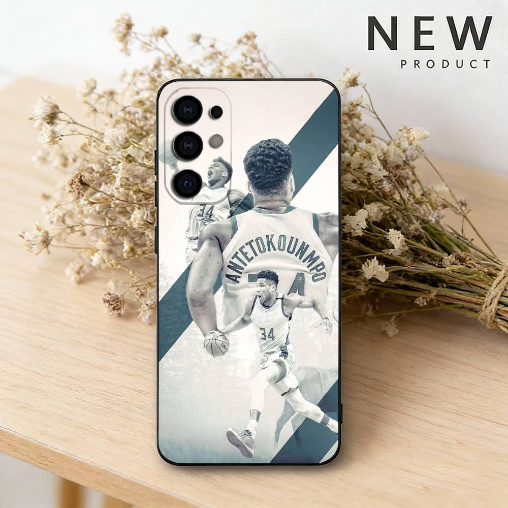 Basketball Greek Freak G-Giannis Phone Case For Samsung S26,25,24,23,22,30,21,10,9,Ultra,Plus,Lite Black Soft Case