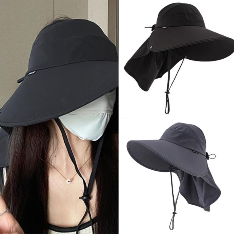 Long Brims Sun Hat Breathable Sun Hat Sunshade Neck Coverage Hat for Women Adjustable Hat Outdoor Hiking Camping Caps