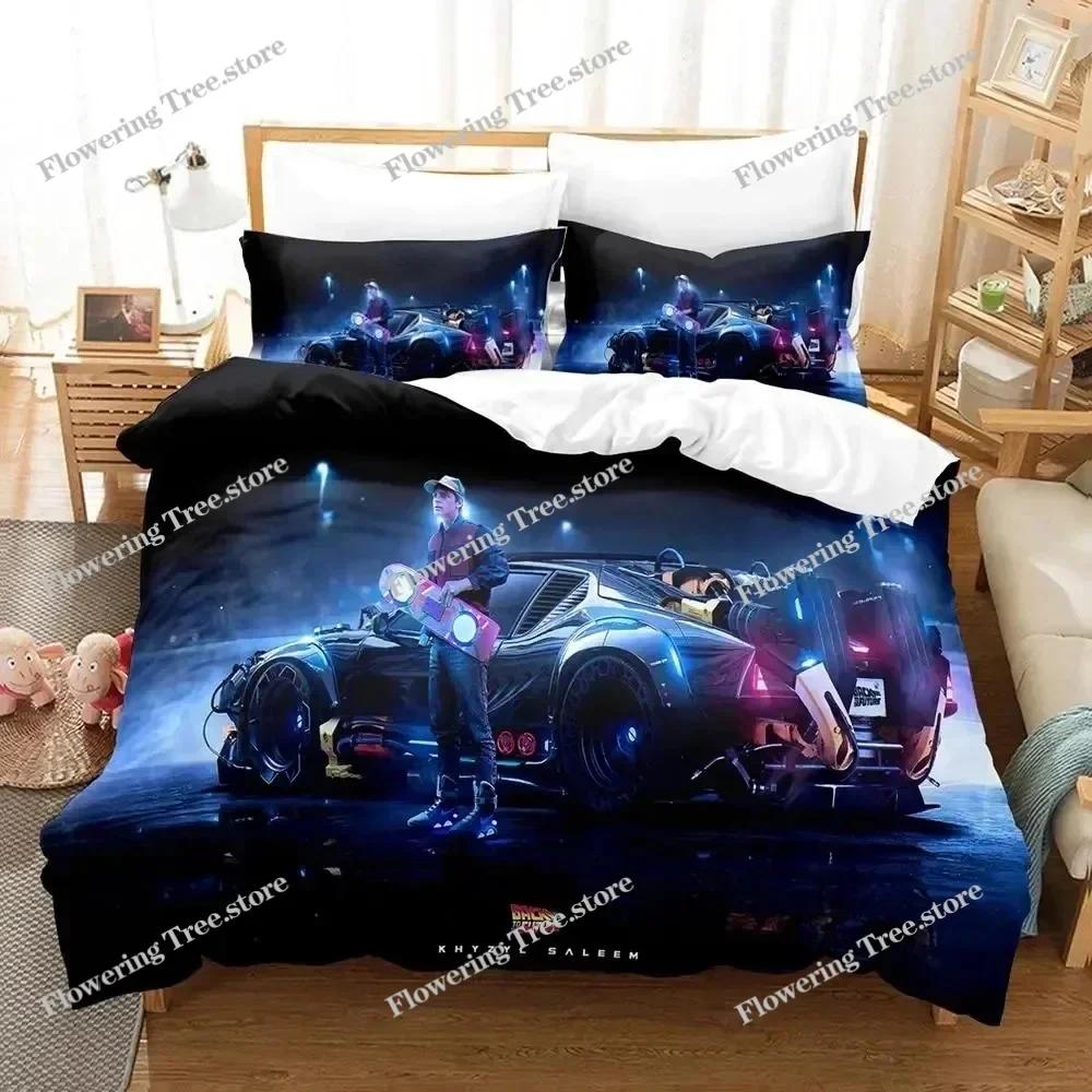 Movie Back To The Future Canary Bedding Set Duvet Cover Bed Set Quilt Cover Pillowcase Comforter King Queen Size Boys Adult029