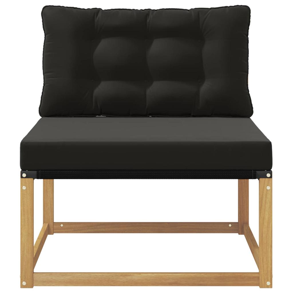 Outdoor Center Sofa with Cushions White 79 X 83 X 73 Cm Steel