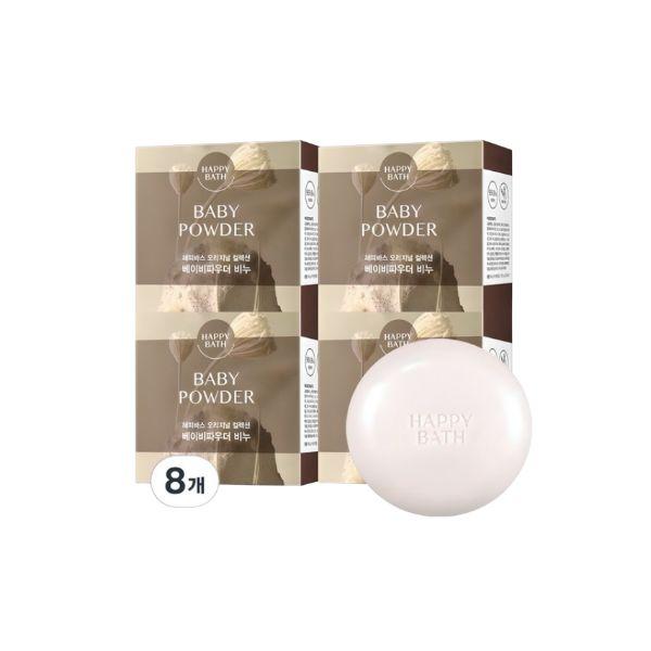 HAPPY BATH Original Collection Soap 90g 8ea (Options: Lavender / Baby Powder / Clean Cotton / Original) 1set