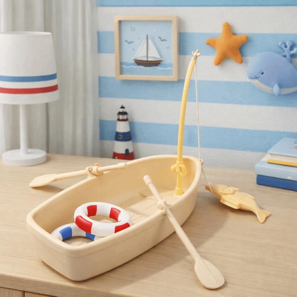 Plastic Floating Plastic Boat Mini Fish Tank Landscape Aquarium Decorations  DIY Home Ornament