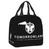 Insulated Lunch Tote Bag for Women Electronic Dance Funny Print Resuable Cooler Thermal Food Lunch Box School