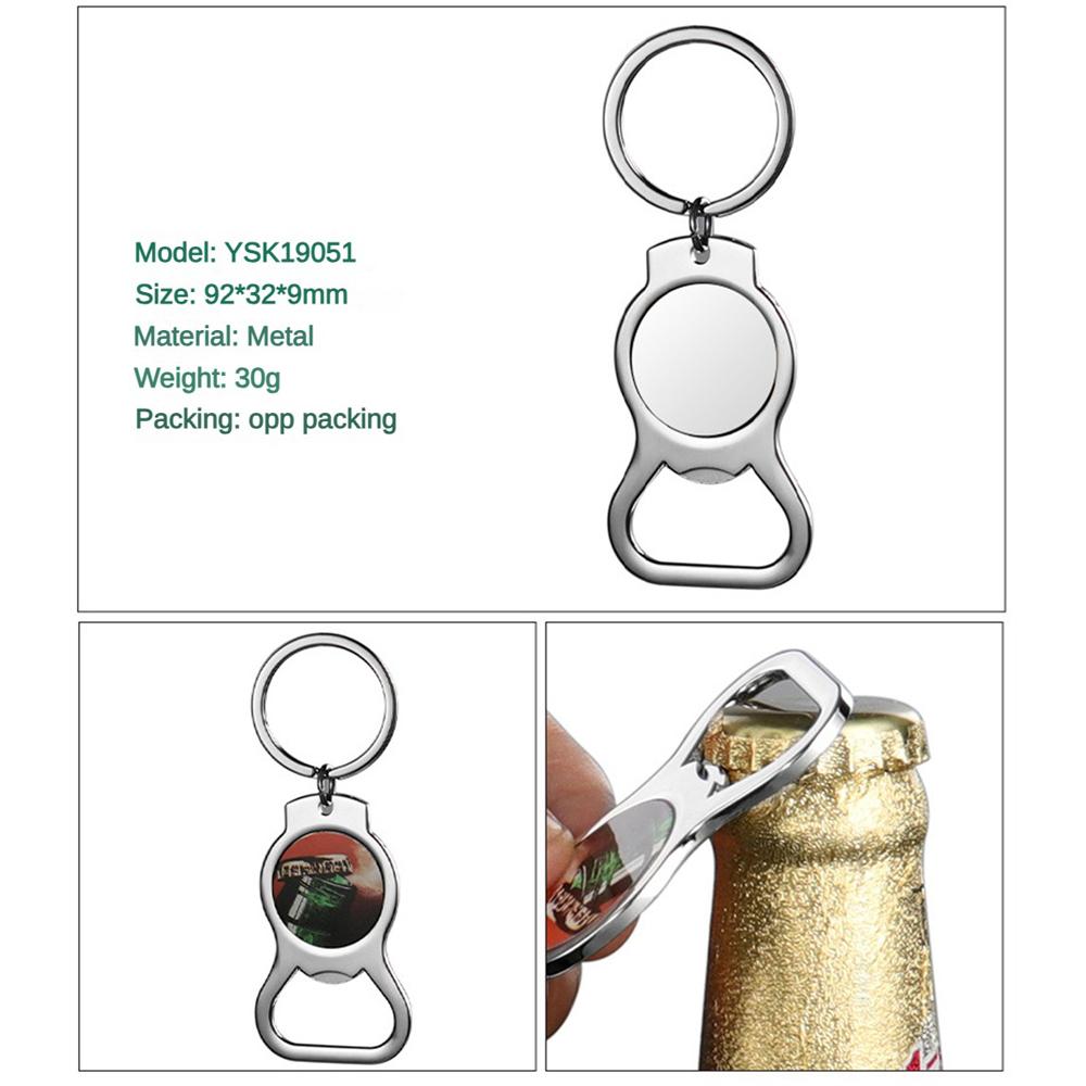 Ublimation Metal Blank Keychains Bottle Opener Key Ring Heat Transfer Sublimation Key Rings Customized Photo
