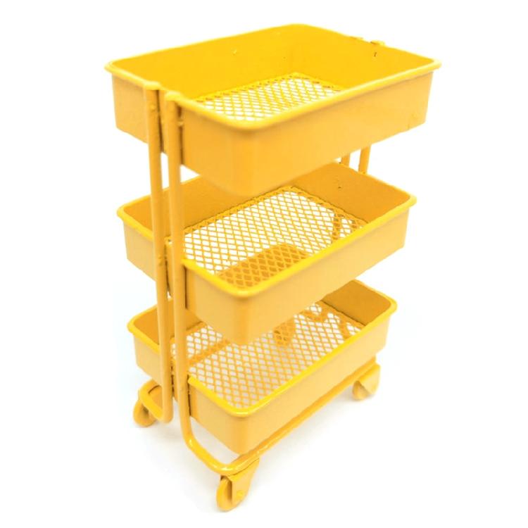 1:12 Dollhouse Mini Storage Cart Dolls Kitchen Bedroom Furniture Books Organizer
