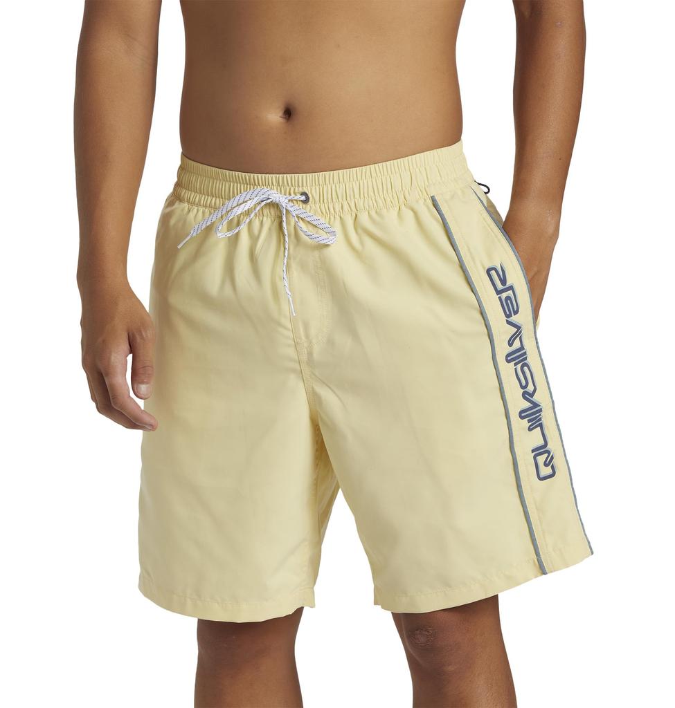 Quiksilver JAM Shorts, Double Piping, 19-inch Length, with Inner Shorts, AQYJV03157 YED0, Small