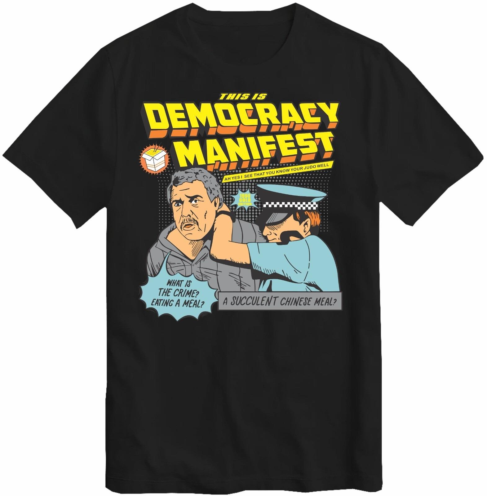 This Is Democracy Manifest TShirt Mens Tracksuit Cotton Casual Sportswear ONeck Pullover Short Sleeve Tops Summer Streetwear XL