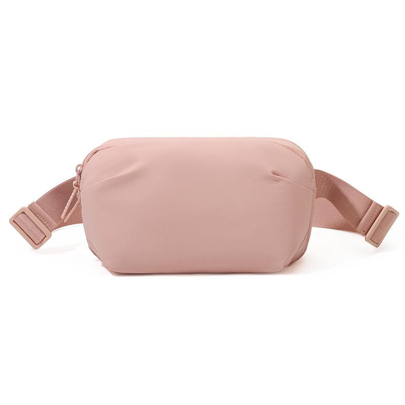Женская сумка через плечо Дорожная сумка на грудь Мужская легкая сумка через плечо розовый