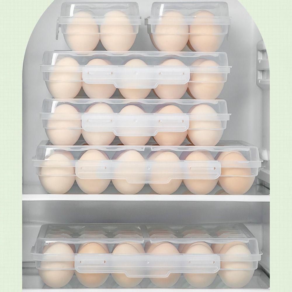 Stackable Design Egg Storage Box With Lid Egg Tray Multi-Purpose Egg Holder  Camping Use